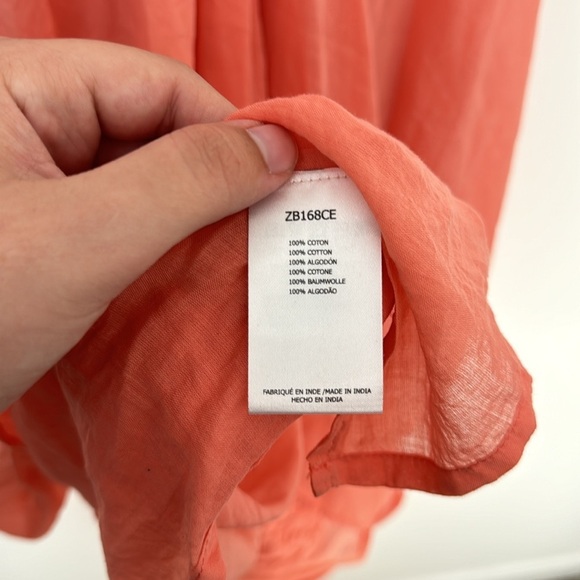 Molly Bracken Asymmetrical Tie & Dye Beach Woven Maxi Dress in Pink Size S NWT - Picture 10 of 10